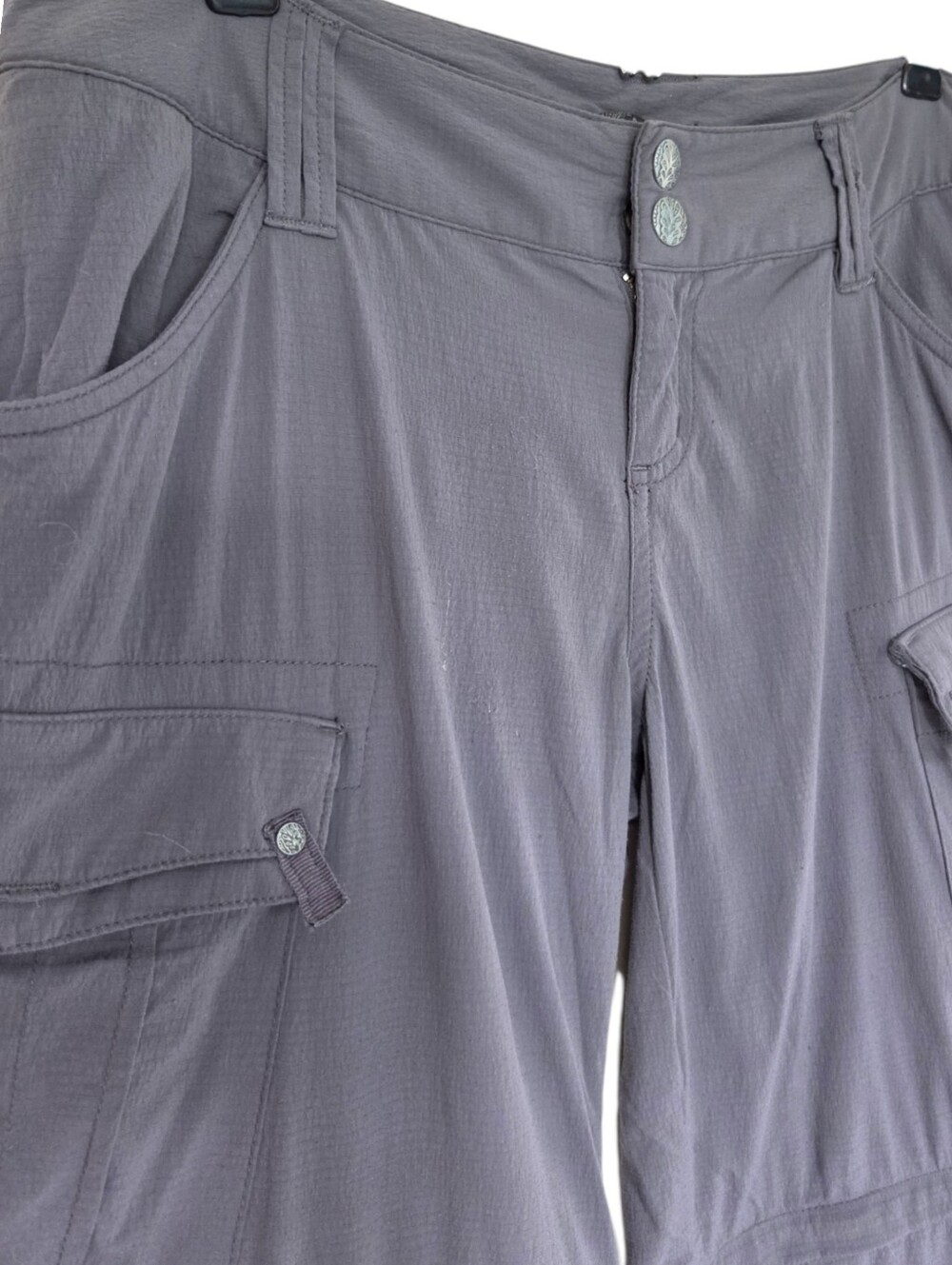 prAna Sage Convertible Pant Women 6 Grey Ripstop - Picture 6 of 15
